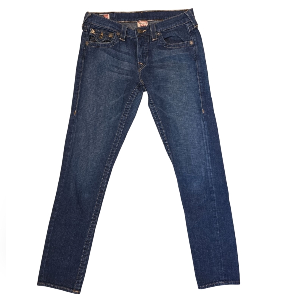 Classic Blue Denim Jeans Size 27 True Religion Skinny